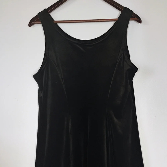 Coldwater Creek Velvet Maxi Dress Womens PM Black Lace Witchy Whimsigoth Fall - Picture 7 of 15